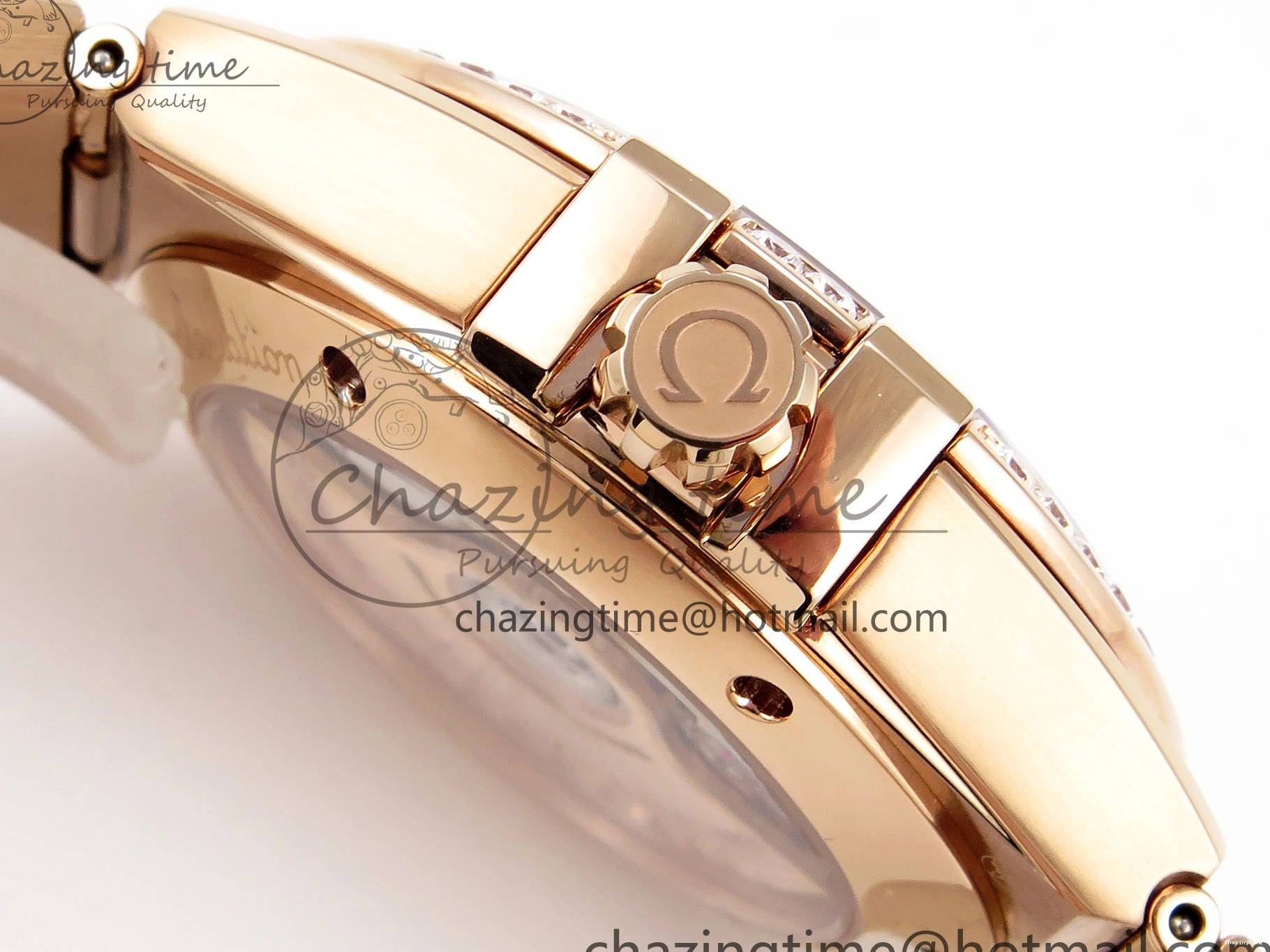 0511 Soft Constellation 39mm RG Diamonds Bezel ASWF 1:1 Best Edition White Dial on RG Bracelet A 7783